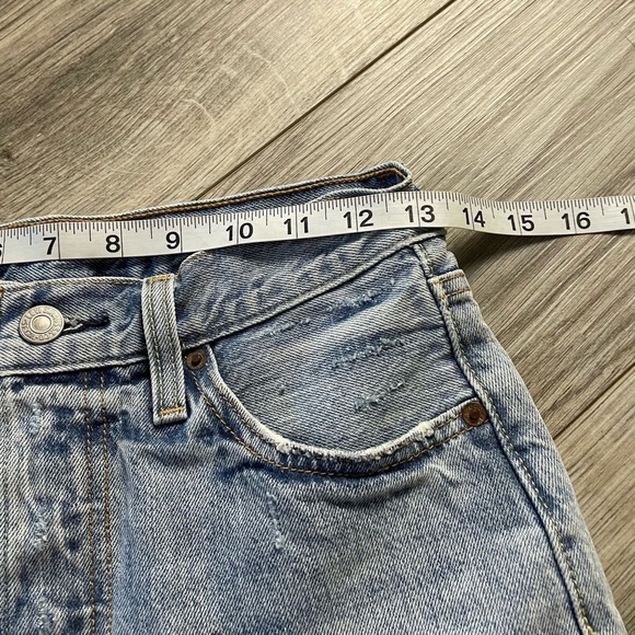 Levi’s 501 Denim Distressed Cutoff Shorts Button Fly size 24‎ - Picture 6 of 8